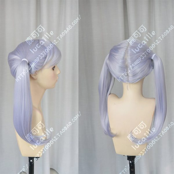 Anime Black Clover Noell Silva Cosplay Wig Long Gray Purple Heat Resistant Synthetic Hair Wigs Wig 2 - Black Clover Merch Store