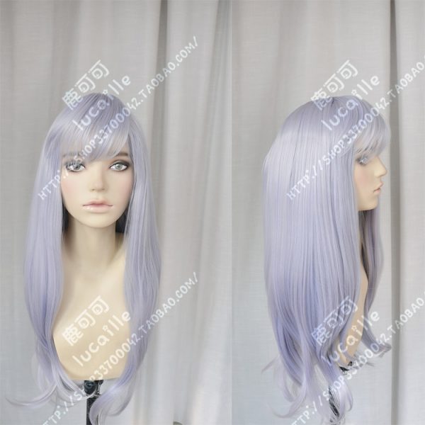 Anime Black Clover Noell Silva Cosplay Wig Long Gray Purple Heat Resistant Synthetic Hair Wigs Wig 3 - Black Clover Merch Store
