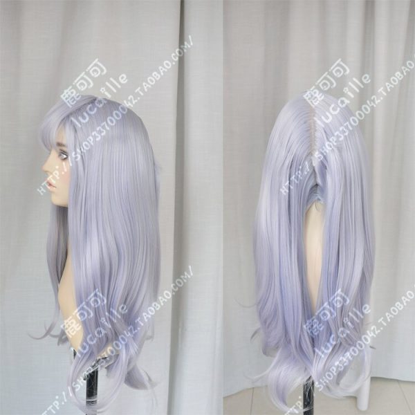 Anime Black Clover Noell Silva Cosplay Wig Long Gray Purple Heat Resistant Synthetic Hair Wigs Wig 4 - Black Clover Merch Store