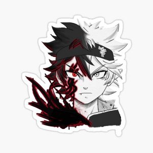 Black Clover Asta - half demon  Sticker RB2704product Offical Black Clover Merch